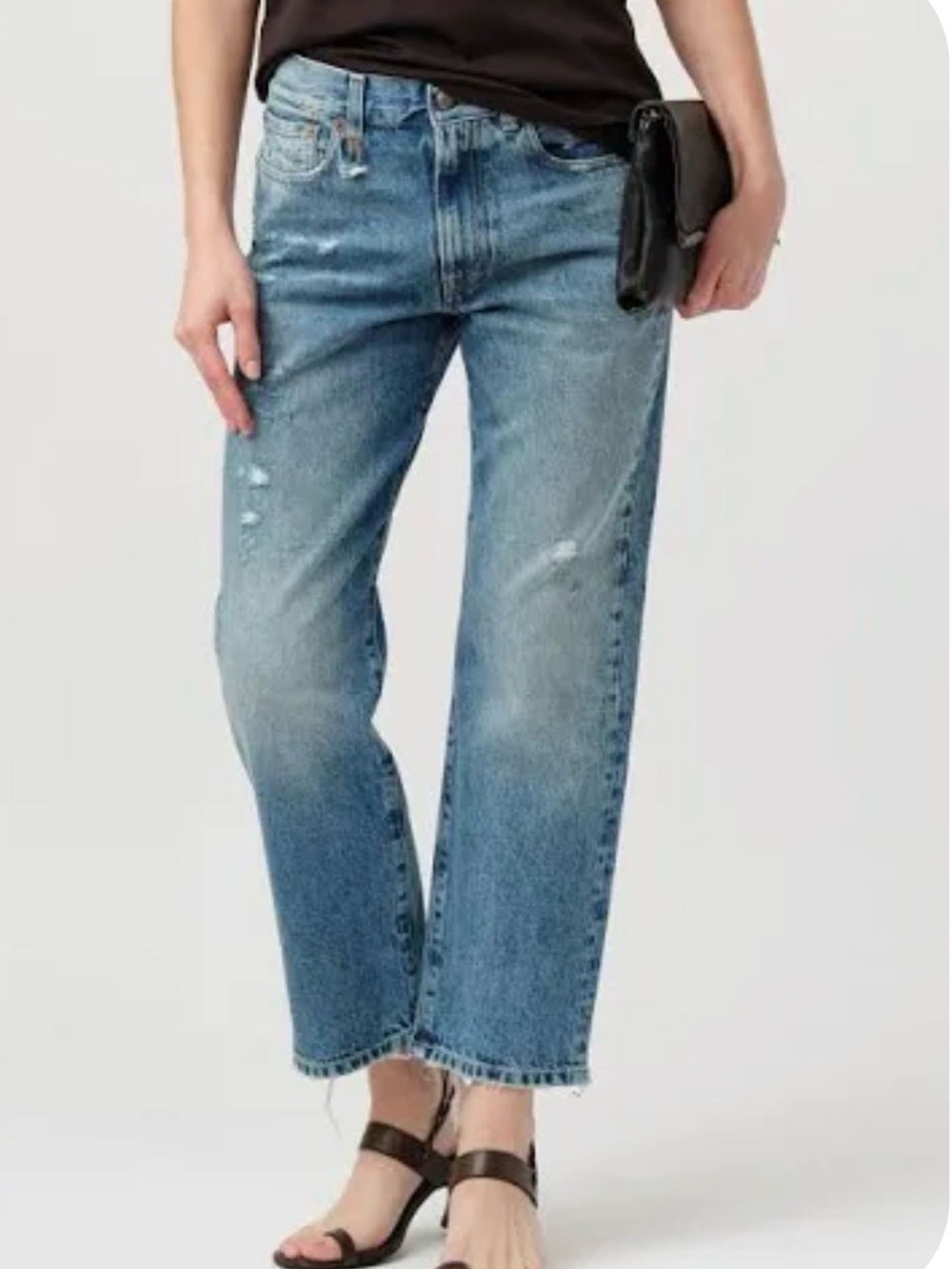 R13 Distressed Boyfriend Jeans Bain